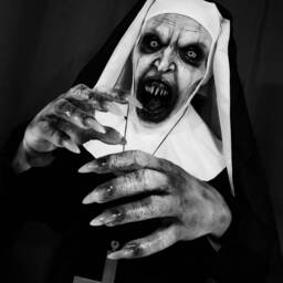 Free Standing Valak The Nun Movie Inspired Full Size Halloween Prop - thumbnail 4