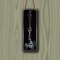 Sagittarius Zodiac Sign Wall Art Brushed Silver Hanging Plaque - thumbnail 3