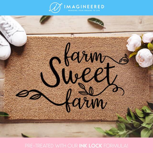 Farm Sweet Door Mat - Farmhouse Doormat Housewarming Gifts Welcome Adventure Gift - image 1