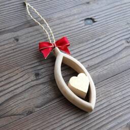 Tears With Heart Wooden Golden Wall Window Decoration Ornament, Unique Gifts For Women - thumbnail 2