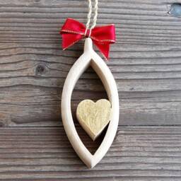 Tears With Heart Wooden Golden Wall Window Decoration Ornament, Unique Gifts For Women - thumbnail 1
