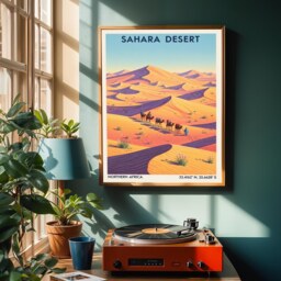 Sahara Desert Travel Print Wall Art Africa Hanging Home D??cor Gift Lovers Lover France - thumbnail 2
