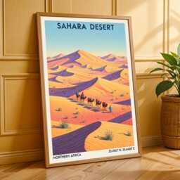 Sahara Desert Travel Print Wall Art Africa Hanging Home D??cor Gift Lovers Lover France - thumbnail 3