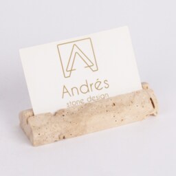 Travertine Business Card Holder, Stone Wedding Place Holders, Stand, Display Menu Marble Photo Jewelry - thumbnail 2