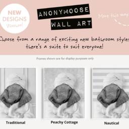 Black & White Baby Elephant in A Bathrobe Print, Bathing, Funny Bathroom Animal Towel On Head, Bath Robe - thumbnail 2