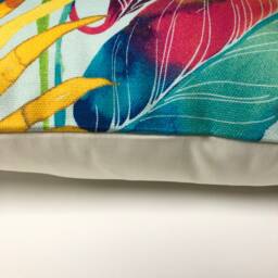 "Tropical Leaf Vibrant Duck Egg Pink Cushion Cover 16"" 18"" 20"" 22" - thumbnail 2