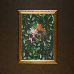 Wild Botanical Skull Print - Gothic Home Macabre Art Gallery Wall By The Blackened Teeth - thumbnail 1