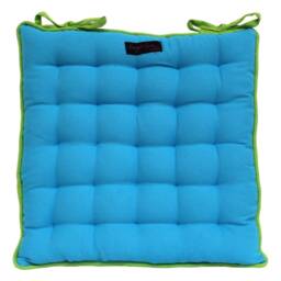 Cotton Tie-On Chair Cushion, Colorful Home & Garden Seat Pad - thumbnail 2