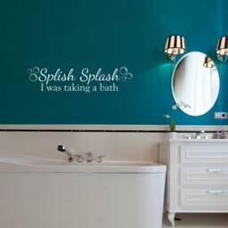 Splish Splash I Was Taking A Bath Decal - Bubbles Vinyl Bathroom Wall Decor