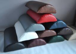 Firm Faux Leather Back Support Lumber & Hanging Armchair Sofa Headrest Bolster Cushions