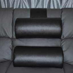 Firm Faux Leather Back Support Lumber & Hanging Armchair Sofa Headrest Bolster Cushions - thumbnail 2