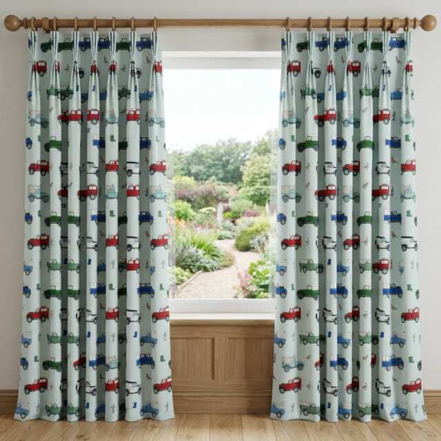 Custom Made Land Rover Duck Egg Blackout/Lining Curtains Pinch /Triple/Double Pleat - image 1