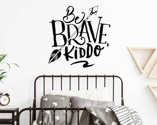 Be Brave Kiddo Wall Decal - Kids Room Decal, Nursery Removable Sticker, Vinyl Tribal Arrow - image 1
