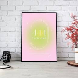 Angel Number 444 Protection Print Spiritual Aura Decor - thumbnail 2
