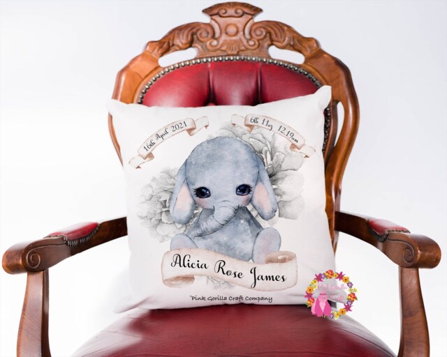 New Baby Gift, Child Pillow, Cushion, Personalised Children's Gift For Girl, Boy, Christening Gift, Name Pillow - image 1