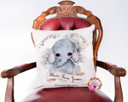 New Baby Gift, Child Pillow, Cushion, Personalised Children's Gift For Girl, Boy, Christening Gift, Name Pillow - thumbnail 1