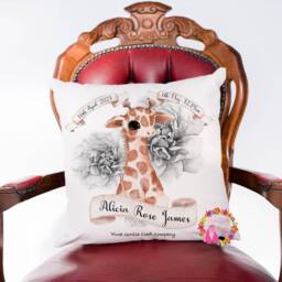 New Baby Gift, Child Pillow, Cushion, Personalised Children's Gift For Girl, Boy, Christening Gift, Name Pillow - thumbnail 2