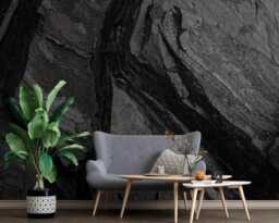 Black Gray Rrock Stone Wall Mural Bedroom Decor Sticker Customizable Rock Wallpaper Removable Wall Decals Living Roomwall Papers - thumbnail 1
