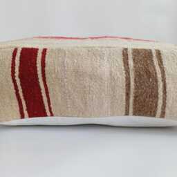 Handmade Moroccan Kilim Pouf, Multicoloured Floor Ottoman Cover, Authentic Berber Cushion, Vibrant Tribal Home Decor 60x60x20 cm - thumbnail 3
