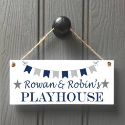 Personalised Nautical Navy Pink Playhouse Sign/Kids Sign/ Spiel Haus/ Playroom Signs// - thumbnail 3