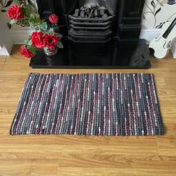 Grey Crochet Rug, Rectangular Handmade Washable Rug For Living Room Or Bedroom - thumbnail 3
