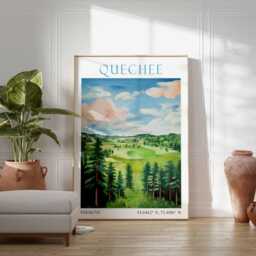 Quechee Vermont Poster, Art Print, Falls Landscape Art, New England Travel - thumbnail 3