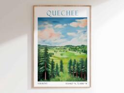 Quechee Vermont Poster, Art Print, Falls Landscape Art, New England Travel - thumbnail 1