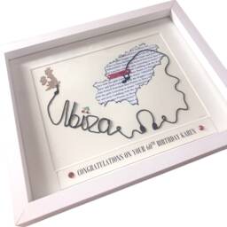 Ibiza Map Print Unique Wedding Gift Where It All Began, Wall Art With Headphone Words, We Met Music - thumbnail 3