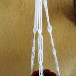 White Plant Hanger - Indoor Outdoor Macrame Holder 24 Inches 3mm Macrame Wall Hanging Planter Patterns - thumbnail 2