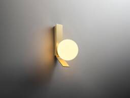 Modern Globe Bathroom Sconce Light, Mid Century Brass Vanity Lighting, Powder Room Wall Sconce, Light Fixture