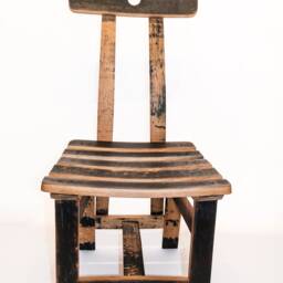 Oak, Scotch Whisky Barrel Stave Dining Chair - thumbnail 2