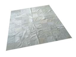 "Cowhide Patchwork Rug. White Amazing Design 5.2 Ft X 6.6 Ft 8 " - thumbnail 1