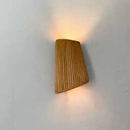 Pair Of Modern Rattan Wall Lamp, Handcrafted Sconces - Natural Rattan, Up Or Down Lighting, Boho Home Decor - thumbnail 2