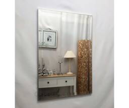 Oltons Plain Silver Framed Modern Wall Mirror Rectangular 25mm Bevelled Glass UK