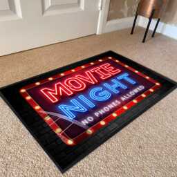 Movie Night Doormat Family Cinema Decor - 60 X 40cm - thumbnail 2
