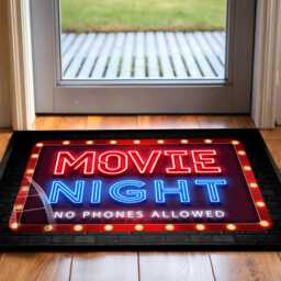 Movie Night Doormat Family Cinema Decor - 60 X 40cm - thumbnail 3