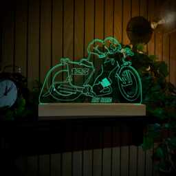 Personalised Speedway Bike Led Night Light, Racing Gift, Dirt Lights, Bedroom Light - thumbnail 1