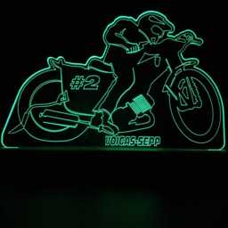 Personalised Speedway Bike Led Night Light, Racing Gift, Dirt Lights, Bedroom Light - thumbnail 3