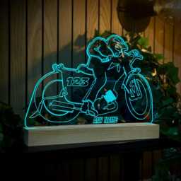 Personalised Speedway Bike Led Night Light, Racing Gift, Dirt Lights, Bedroom Light - thumbnail 2