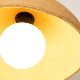 Sand Yellow Ceramic Dome Pendant Light Dining Room Chandelier - 8/12/16/19 - thumbnail 3
