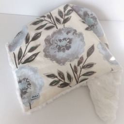 Floral Minky Baby Blanket Cotton Stroller Blanket - 30x26 Inches - thumbnail 2