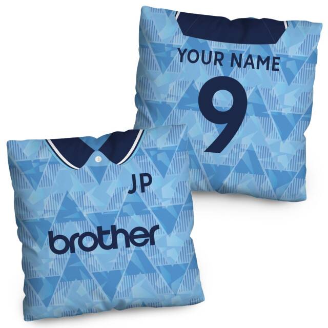 Manchester Blue - 1989 Home Retro Football Cushion 45cm - image 1