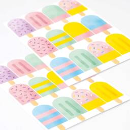 Popsicle Ice Cream Wall Decals, Eco-Friendly Kids Room Wall Stickers - thumbnail 3