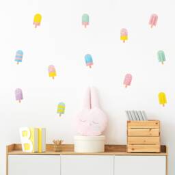 Popsicle Ice Cream Wall Decals, Eco-Friendly Kids Room Wall Stickers