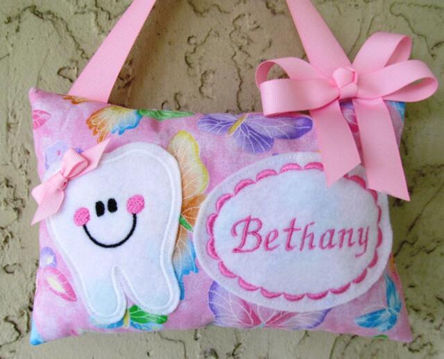 Personalized Tooth Fairy Pillow, Children's Keepsake, Custom Holder, Kids Gift, Gift - image 1