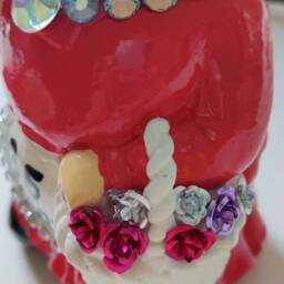 35Th Wedding Anniversary Garden Gnomes, Handmade , Personalized Quirky Gift/Coral - thumbnail 4