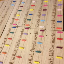 Peg Board For Nursery/School Work Look What I Made. Can Be Personalised. Children's Artwork Display With Pegs - thumbnail 3