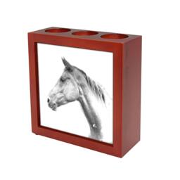 Akhal-Teke - Wooden Stand For Candles/Pens With The Image Of A Horse New Collection - thumbnail 1