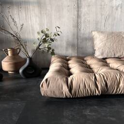 Emerald Green Velvet Floor Cushions, Pillow, Multiple Colors - thumbnail 2