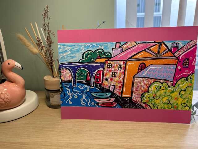 Knaresborough, A Day Out A4 Professional Art Print Of Original Artwork By Autistic Artist Emy Spinks - image 1
